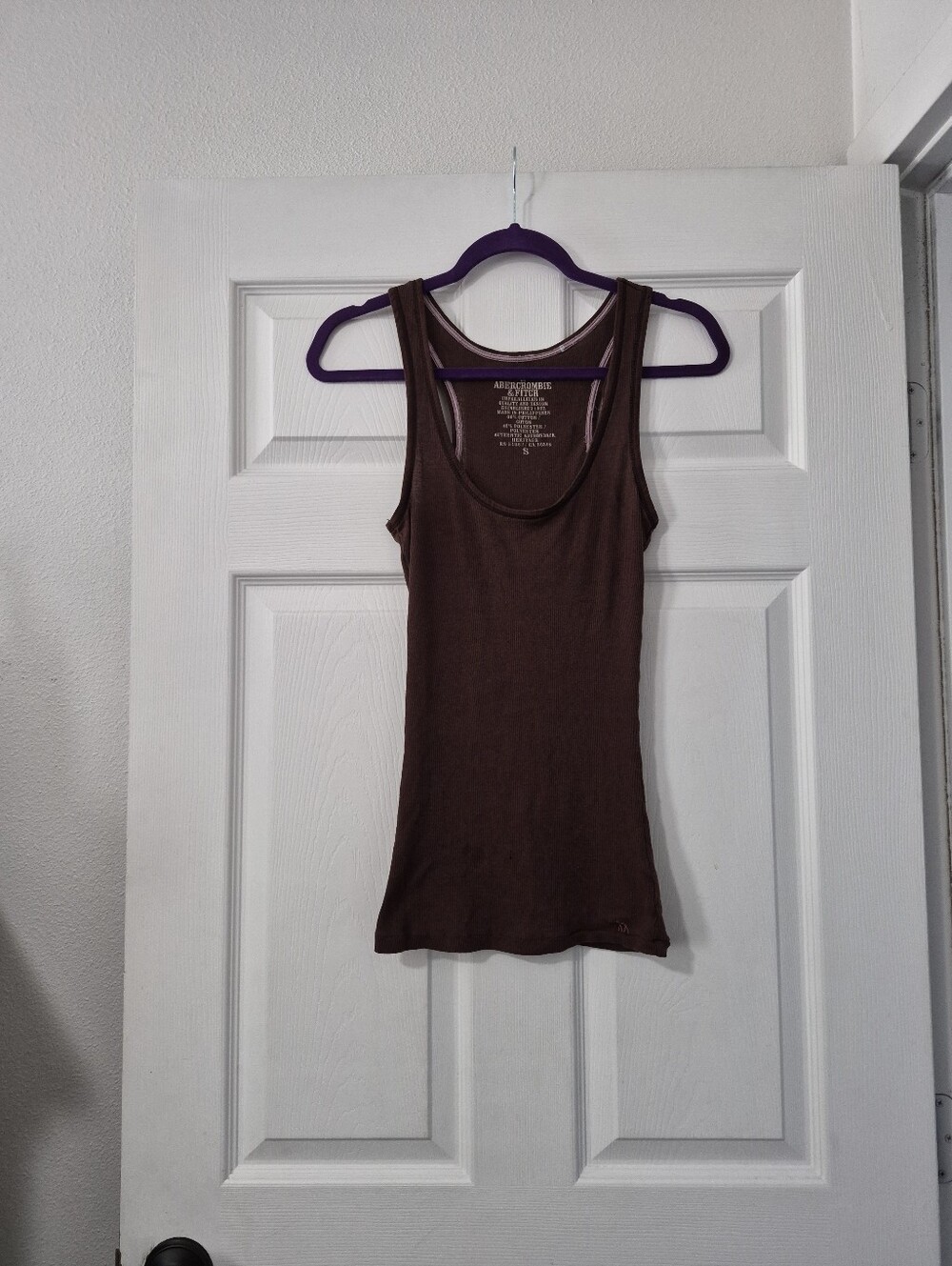 Abercrombie & Fitch Chocolate Brown Ribbed Tank Top
